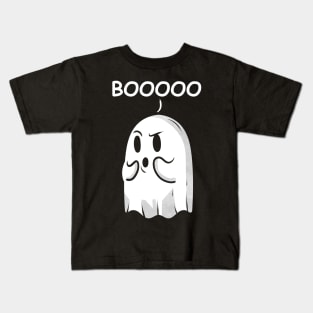 Boo Booooo Says The Ghost On Halloween Kids T-Shirt